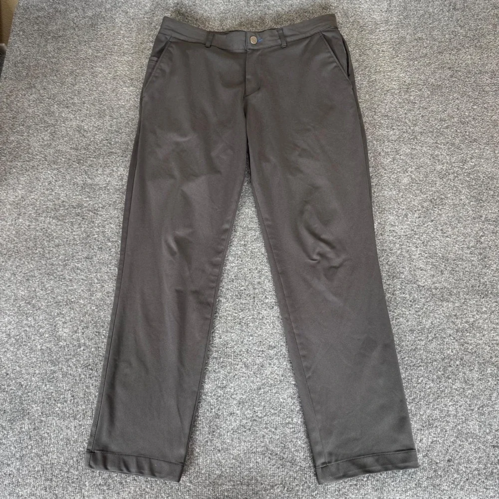 Twillory Performance Pants Mens 32x30‎ (33x28) Gray Tailored Fit Stretch Golf